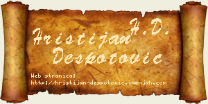 Hristijan Despotović vizit kartica